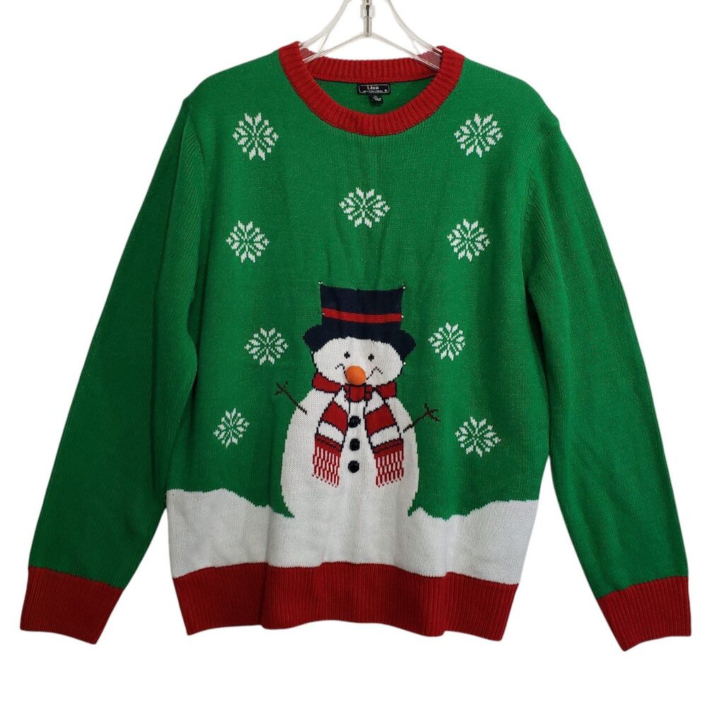 Lisa International Woman's Christmas Crewneck Sweater, Size XL